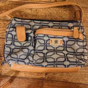 Blue Multi-Pocket Crossbody Purse